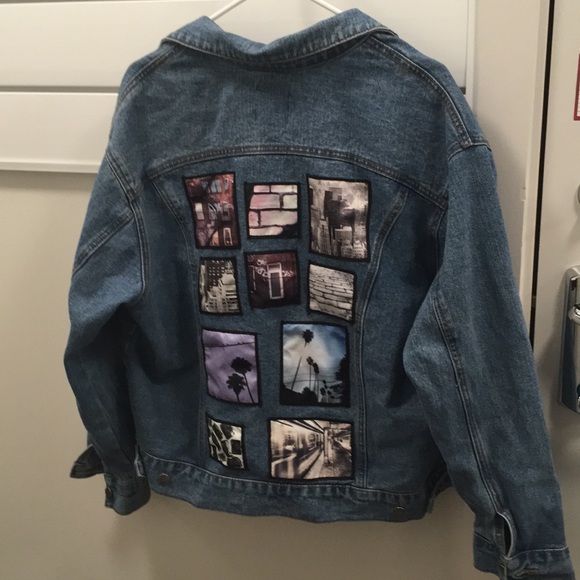 denim jacket with back patch